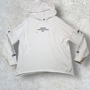 Justin Bieber “Purpose The World Tour 2017” Hoodie White Size Small
